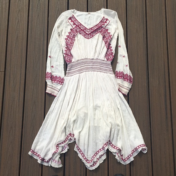 Free People Dresses & Skirts - 🍷Free People Purple & Cream Gauze Dress Size XS